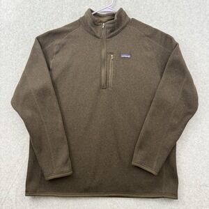 Patagonia Better Sweater Men's XL Brown 1/4 Zip Fleece Jacket Pullover 25523